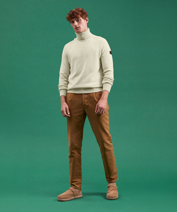 Stranded Wool Turtleneck Sweater - Peuterey