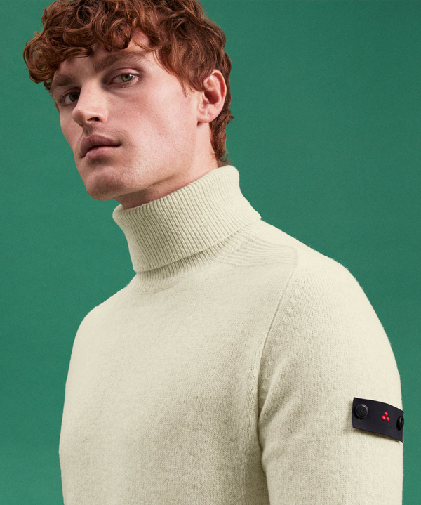 Stranded Wool Turtleneck Sweater - Peuterey