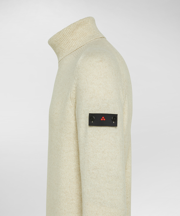 Stranded Wool Turtleneck Sweater - Peuterey