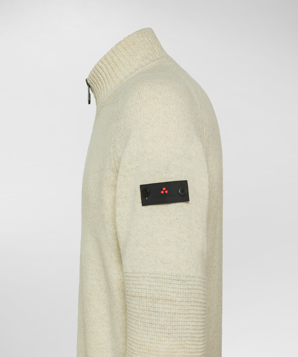 Maglione Full Zip In Lana Con Effetto Moulinè - Peuterey