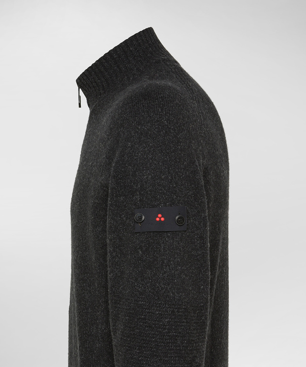 Full-Length Zipped Stranded Wool Sweater - Peuterey