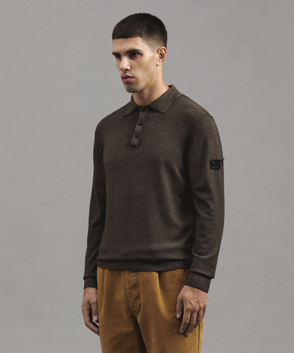 Pure Wool Polo Shirt With Collar - Peuterey