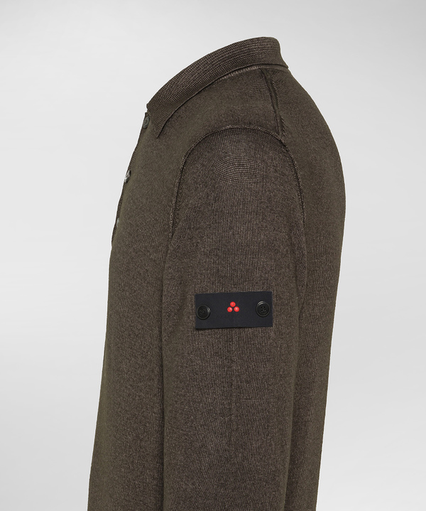 Pure Wool Polo Shirt With Collar - Peuterey