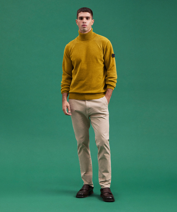 CHENILLE-PULLOVER MIT HOHEM KRAGEN - Peuterey
