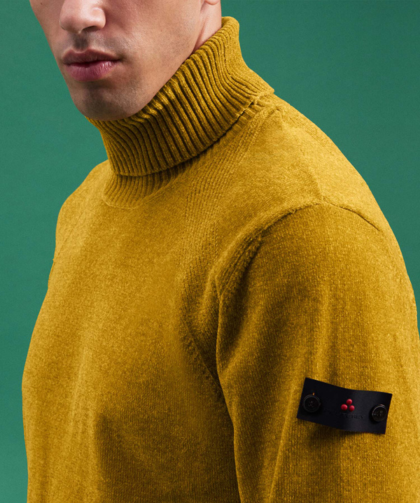 CHENILLE-PULLOVER MIT HOHEM KRAGEN - Peuterey