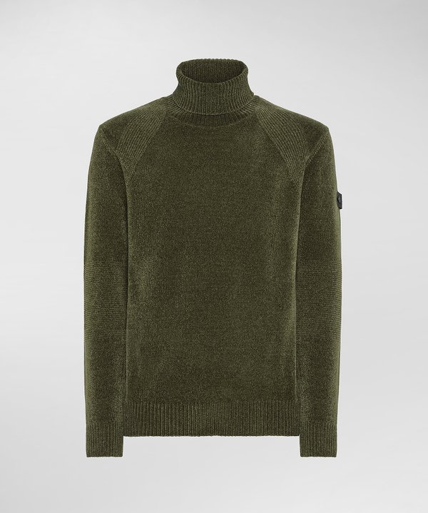 Chenille-Pullover Mit Hohem Kragen - Peuterey