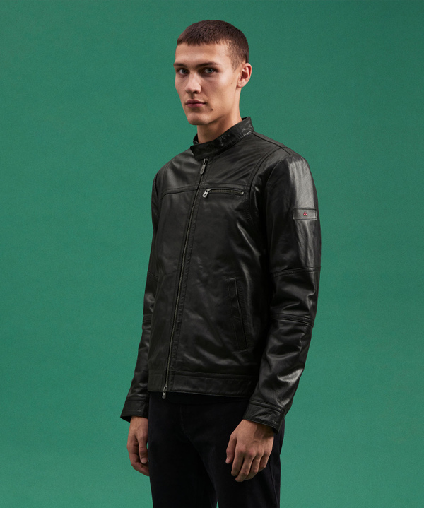 Bikerjacke aus weichem Leder Vintage-Touch - Peuterey