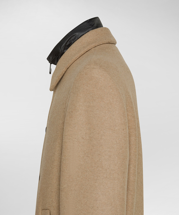 Long Wool Coat With Detachable Bib - Peuterey