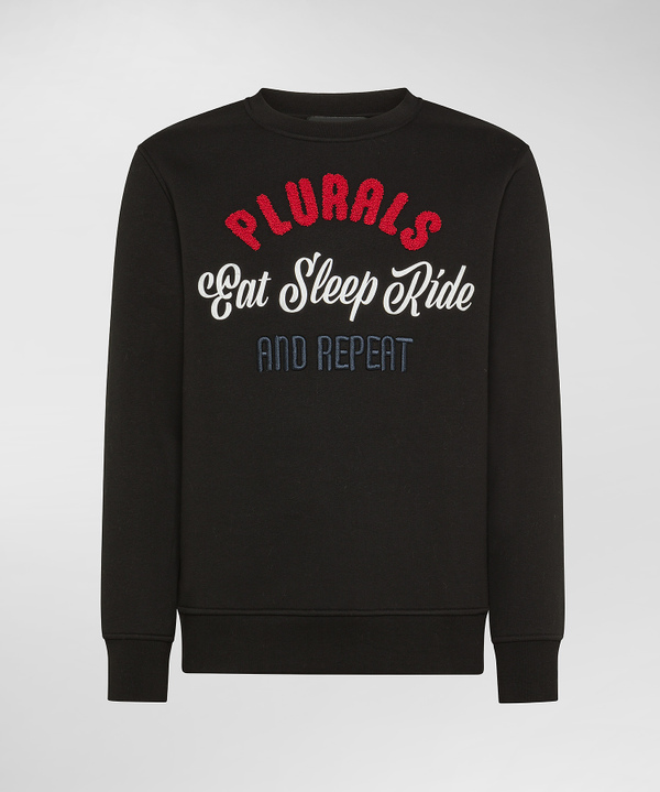 Rundhals-Sweatshirt Aus Angerauter Baumwolle - Peuterey