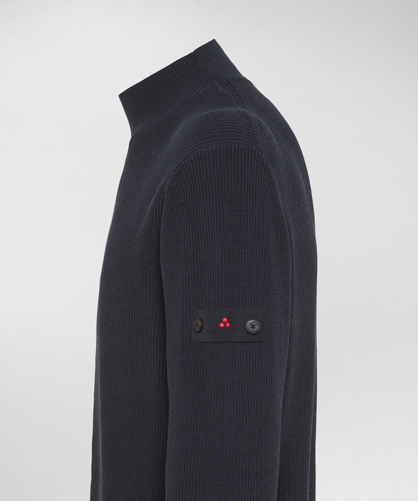 PATENTMUSTER-STEHKRAGENPULLOVER AUS BAUMWOLLE - Peuterey