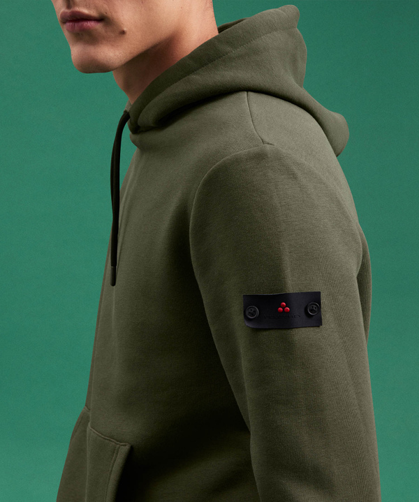 SWEATSHIERT MIT KAPUZE UND MINIMAL-LETTERING - Peuterey