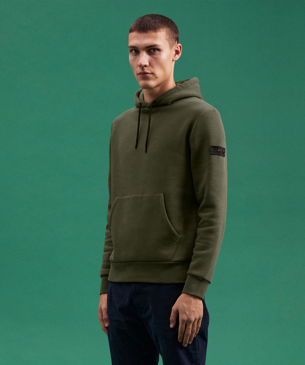 SWEATSHIERT MIT KAPUZE UND MINIMAL-LETTERING - Peuterey