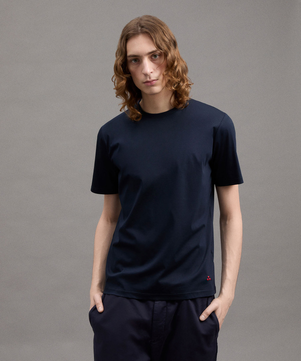 T-SHIRT AUS GLÄNZENDER BAUMWOLLE - Peuterey