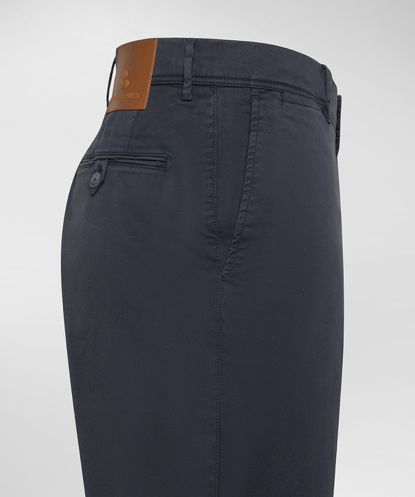 Pantaloni In Gambardina Di Cotone Stretch - Peuterey