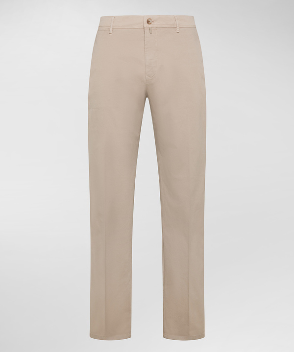 Pantaloni In Gambardina Di Cotone Stretch - Peuterey