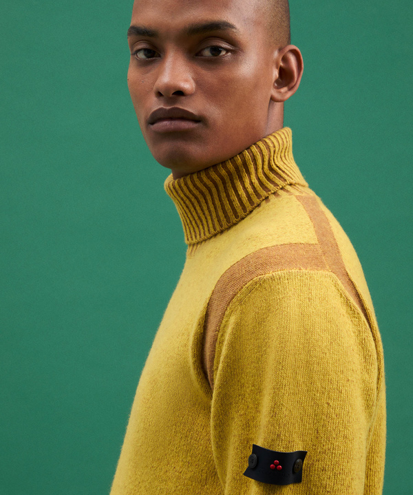 Turtleneck yellow sweater top