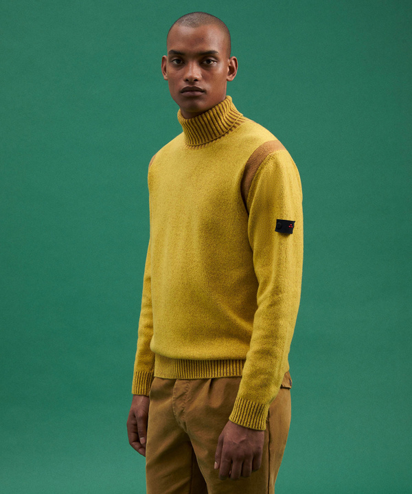 Yellow turtleneck men cheap