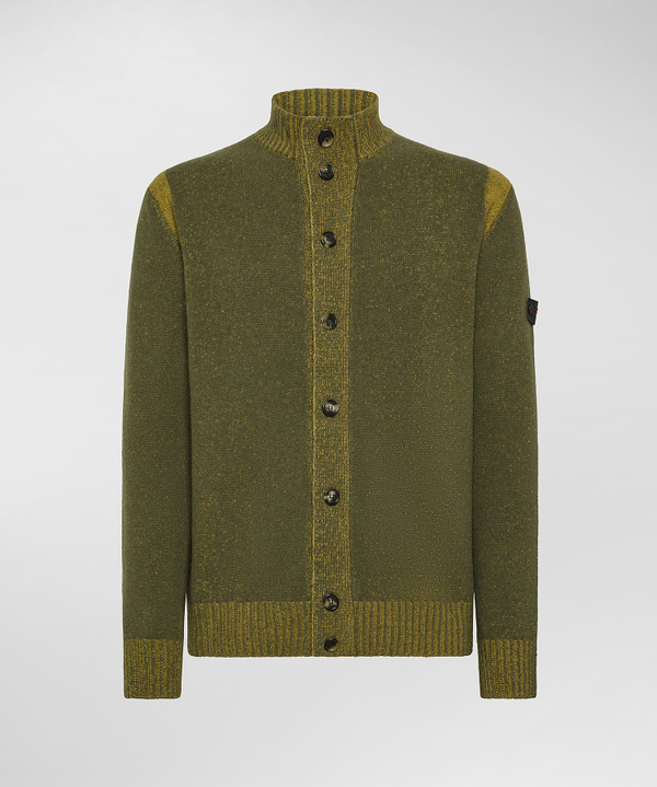 Vanise Effect Cardigan, color Leaf Green - Vanise | Peuterey