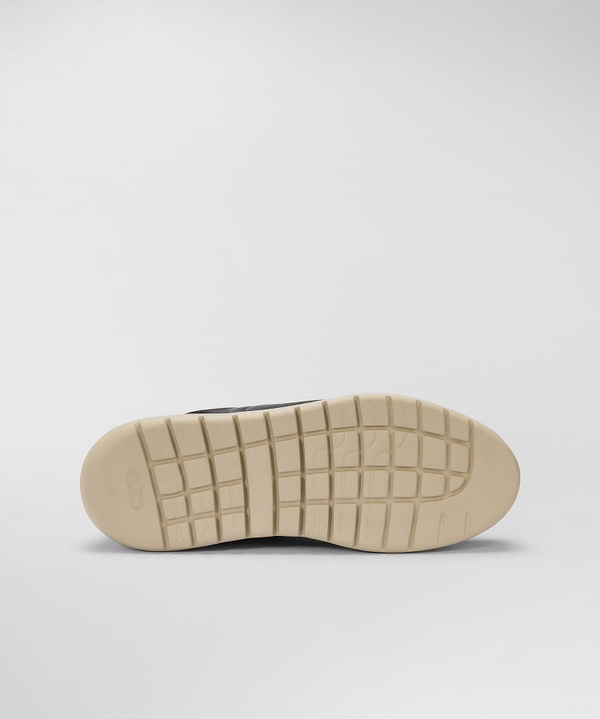 Sneakers In Pelle Con Dettagli Suede Colorati - Peuterey