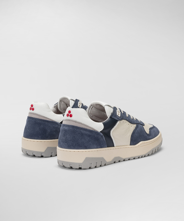 Suede And Leather Basket Sneakers - Peuterey