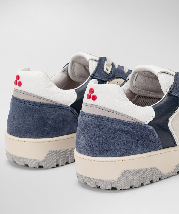 Suede And Leather Basket Sneakers - Peuterey