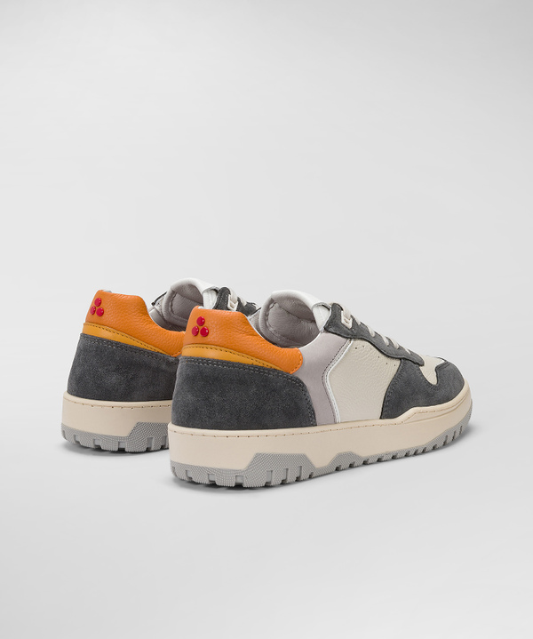 Suede And Leather Basket Sneakers - Peuterey