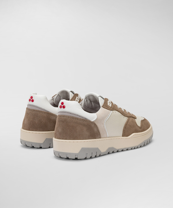 Suede And Leather Basket Sneakers - Peuterey