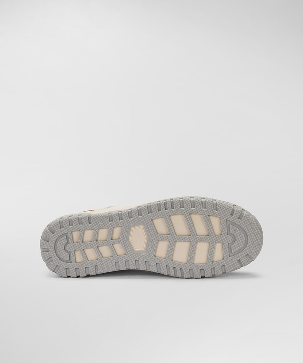 Suede And Leather Basket Sneakers - Peuterey