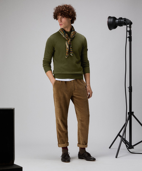 WOOL BLEND KNITTED PULLOVER - Peuterey