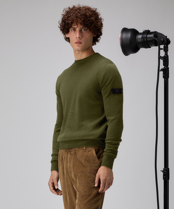 WOOL BLEND KNITTED PULLOVER - Peuterey