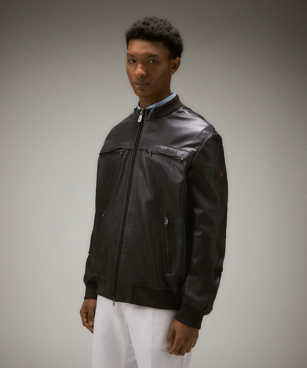 Giacca in pelle con taschini al petto - Peuterey