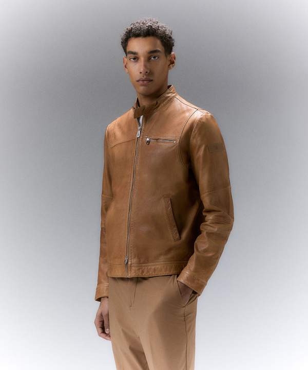 Soft leather biker jacket - Peuterey