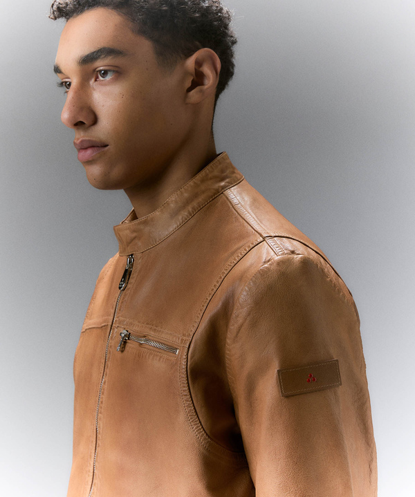 Soft leather biker jacket - Peuterey