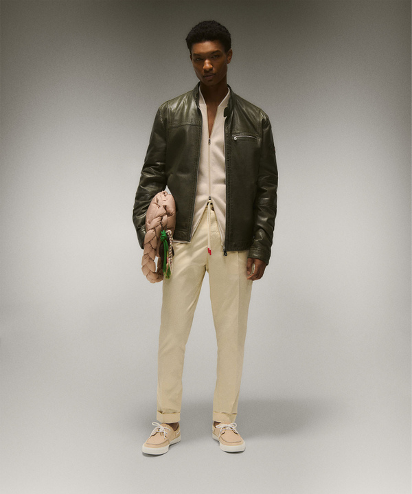 Soft leather biker jacket - Peuterey