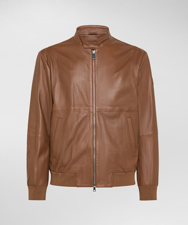 Dyed Nappa leather bomber jacket - Peuterey