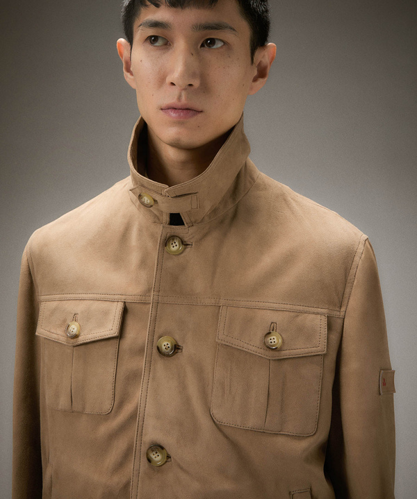 Suede jacket with Galalithe buttons - Peuterey