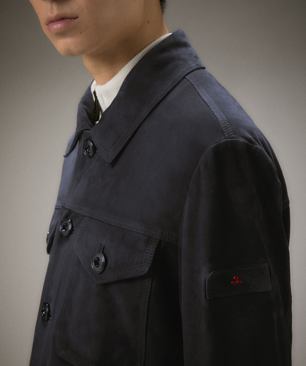 Hemdjacke aus Wildleder mit Used-Effekt - Peuterey