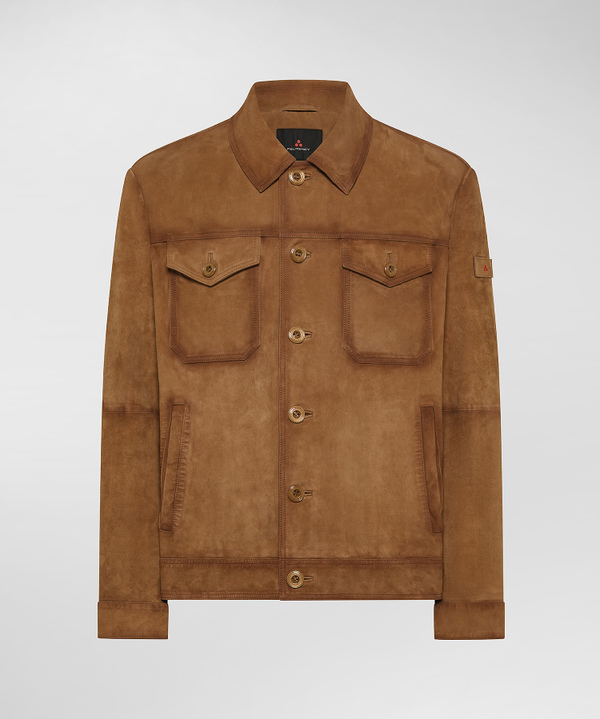 Giacca camicia in suede effetto used - Peuterey