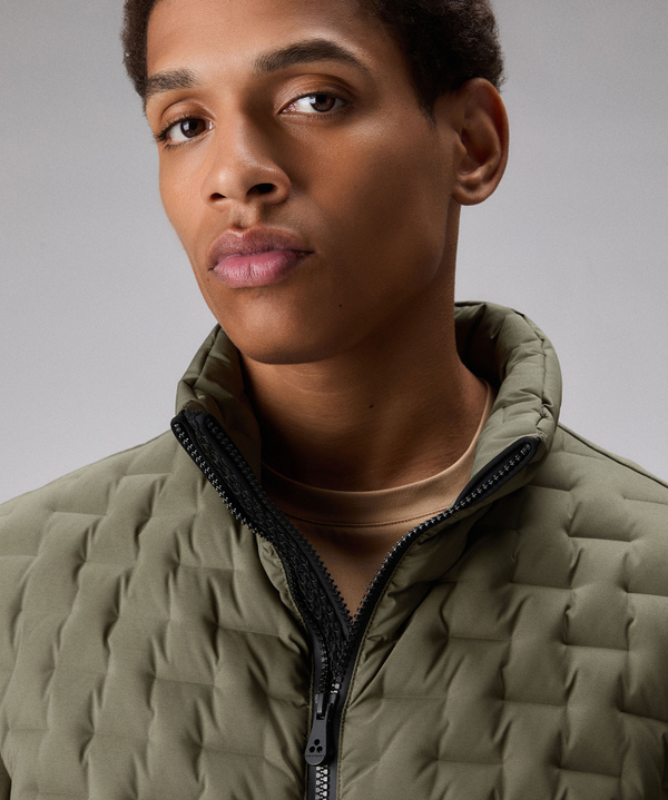 Bomberjacke aus doppeltem Material mit geometrischer Steppung - Peuterey