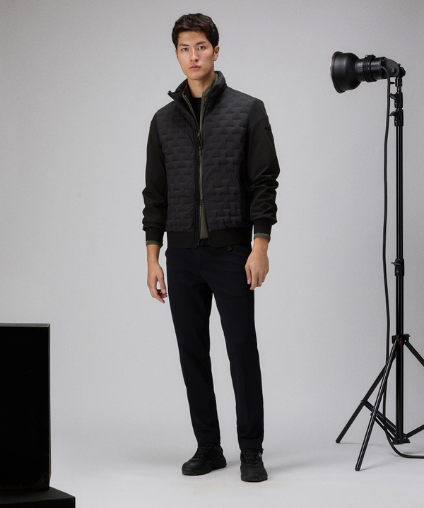 Bomberjacke aus doppeltem Material mit geometrischer Steppung - Peuterey