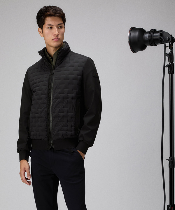 Bomberjacke aus doppeltem Material mit geometrischer Steppung - Peuterey