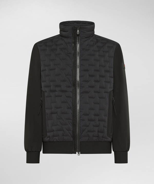 Two-material bomber jacket with geometric quilting - Peuterey