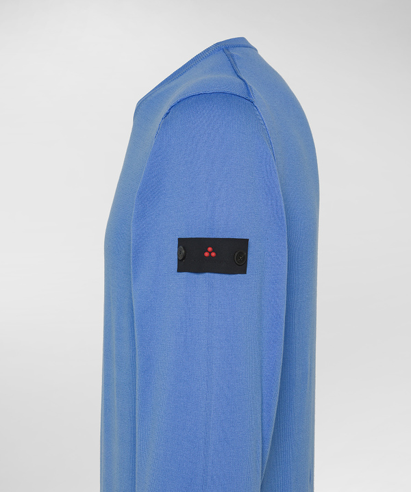 Pullover aus Baumwolltrikot mit kontrastierenden Details - Peuterey