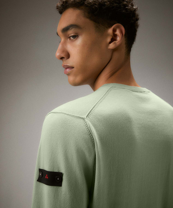 Maglia in tricot di cotone con dettagli a contrasto - Peuterey