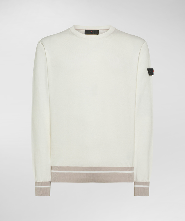 Cotton knit sweater with contrasting details - Peuterey