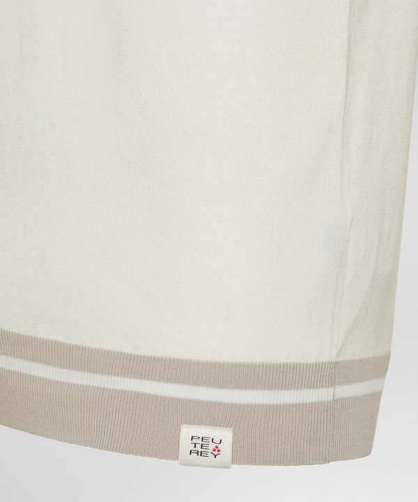 Cotton knit polo shirt with contrasting details - Peuterey