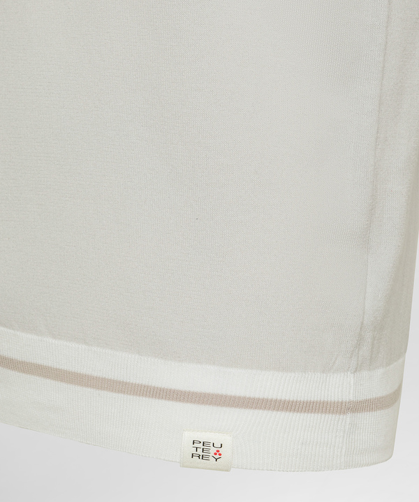 Cotton knit polo shirt with contrasting details - Peuterey