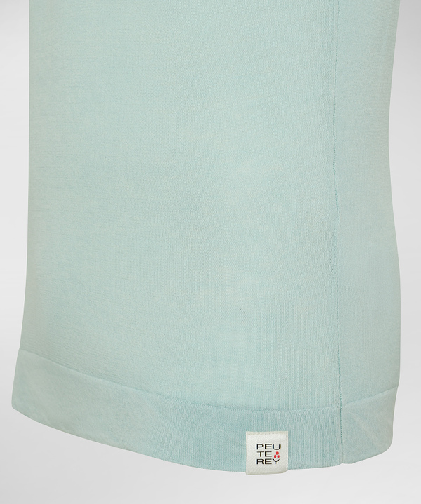 Classic garment-dyed cotton knit polo shirt - Peuterey