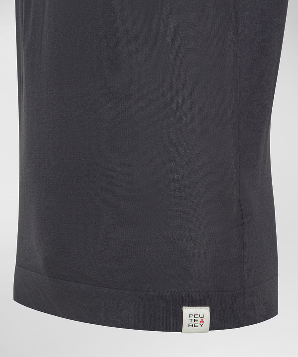 Classic garment-dyed cotton knit polo shirt - Peuterey