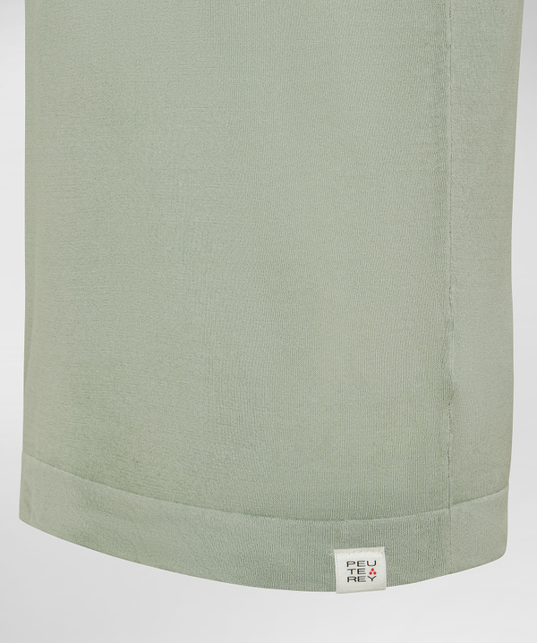 Polo classica in tricot di cotone, tinto capo - Peuterey